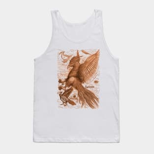 Egertron Puck's Orange Phoenix Anatomy Illustration Tank Top